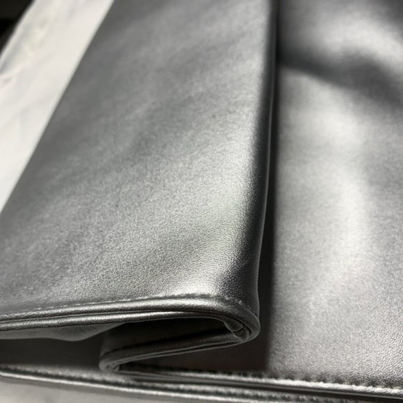 New Telfar Medium Silver Metallic Shopping Bag - Picture 5 of 7